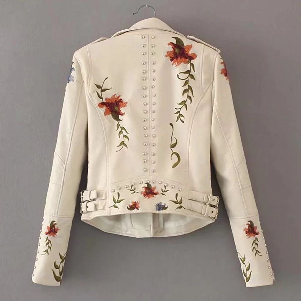 Женская кожаная куртка SAGACE повседневная короткая на молнии с длинными рукавами и