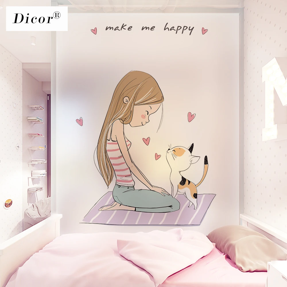 Компания является лучшим благом Dicor бренд милая девушка мультфильм Мода стикер