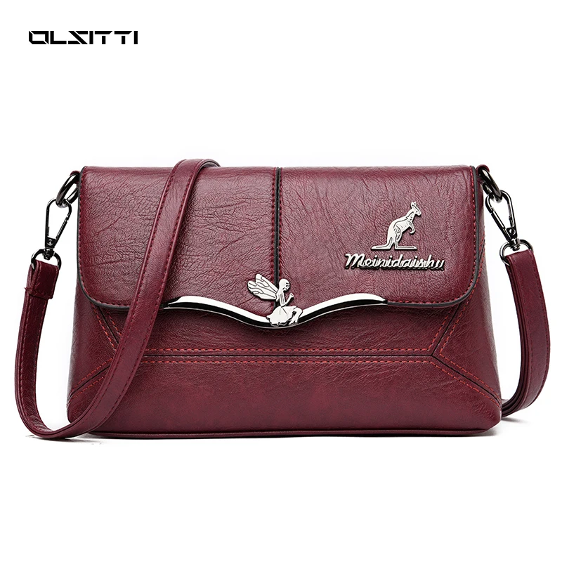 

OLSITTI High Quality Pu Leather Casual Crossbody Bags for Women 2021 Luxury Handbags Ladies Designer Crossbody Bag Sac Epaule