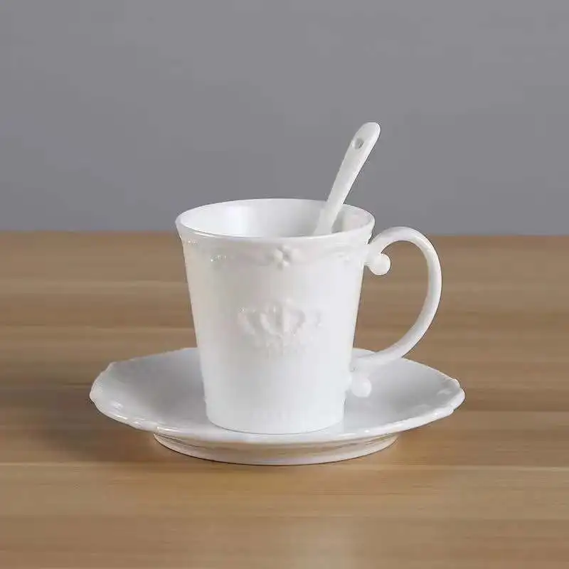 

Ceramic Coffeeware Sets White Porcelain Tea Pot Coffee Cup & Saucer Milk Jug Sugar Bowl European English Afternoon Tea 2021