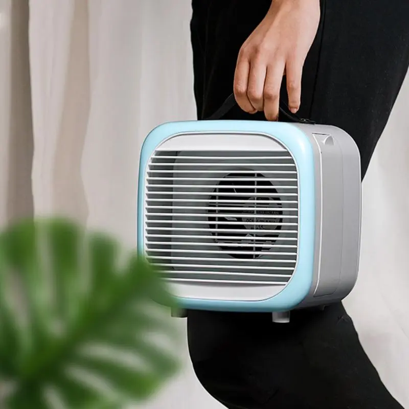 

Portable Air Conditioner, Mini Personal Air Cooler, Humidifier and Purifier Desktop Cooling Fan with 2 Speeds Evaporative Cooler