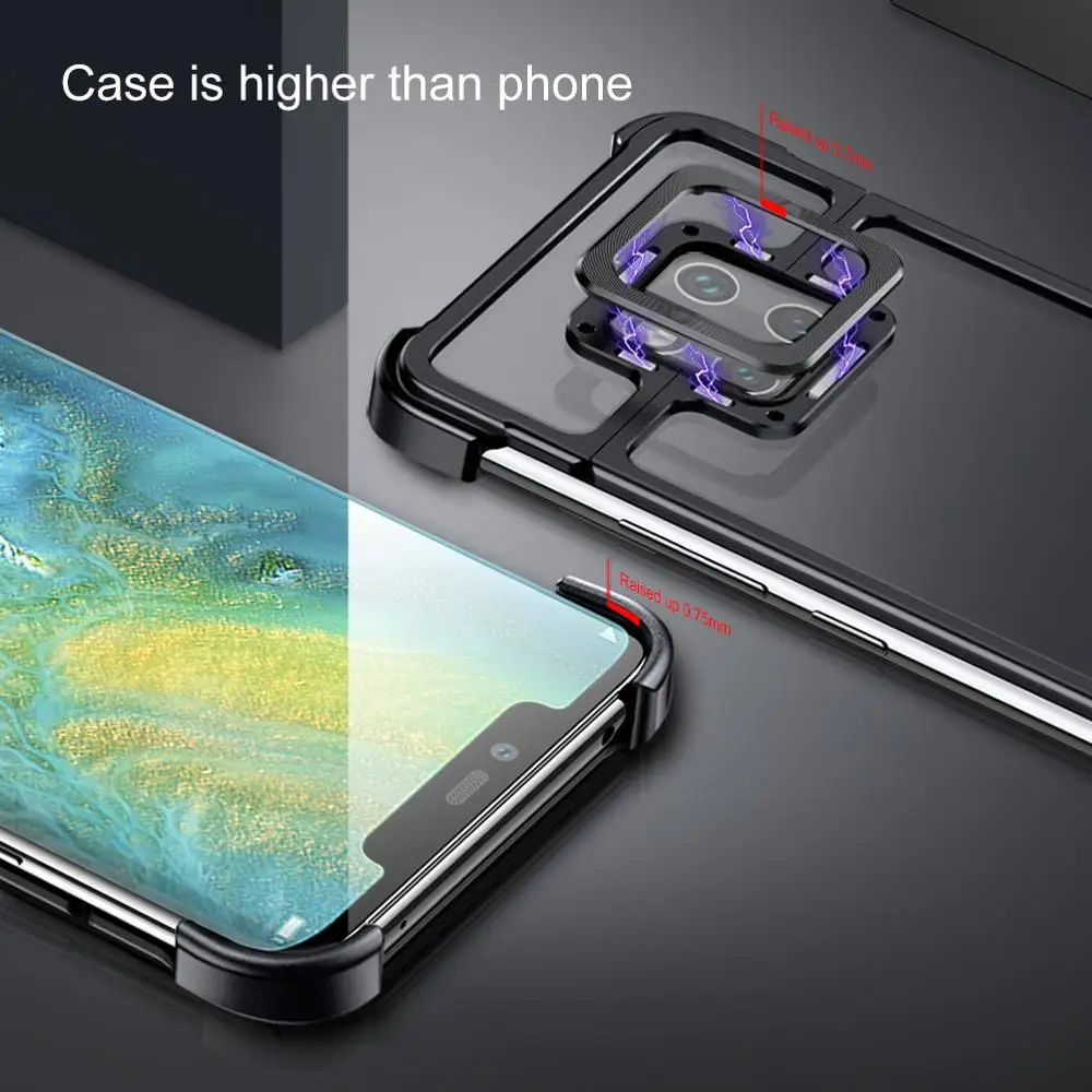 Чехол для телефона huawei mate 20 металлический каркас 30 pro магнитный притяжение голая