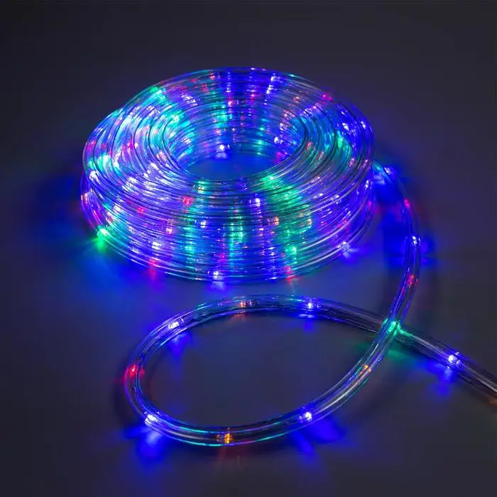 LED шнур 10 мм круглый м чейзинг 2W LED/м 24 220V с контр. 8р МУЛЬТИ|Светодиодные ленты| |