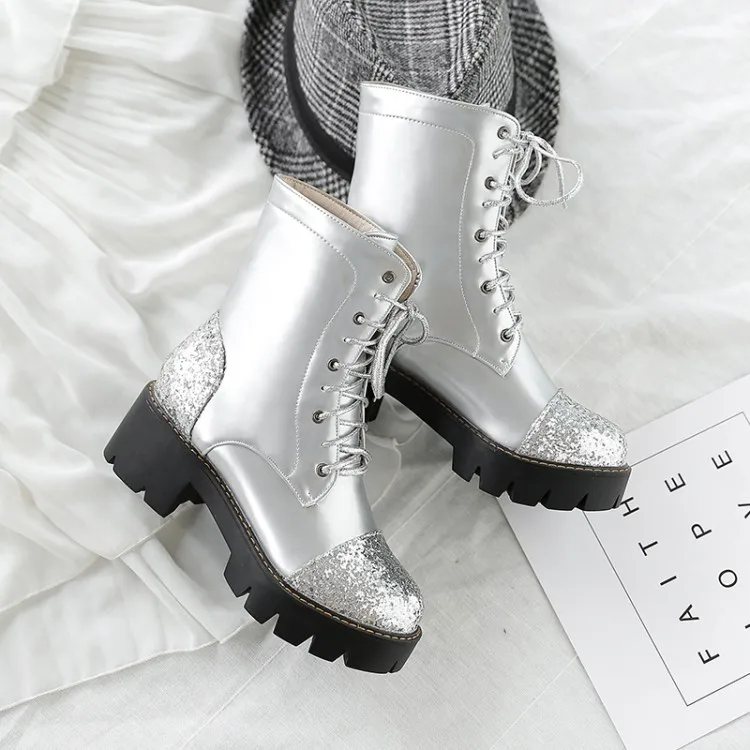 Ботинки большого размера Женская обувь Ботильоны для женщин Женские ботинки с