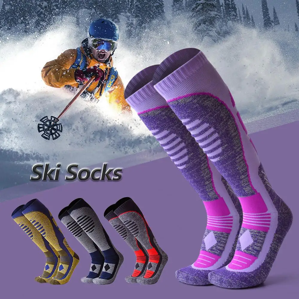 

Women/Man Winter Ski Snow Sports Socks Thermal Long Ski Snow Walking Hiking Sports Towel Socks Free Size
