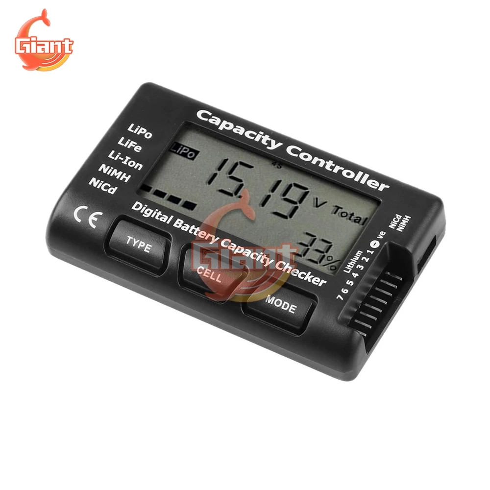 Для детей возрастом от 1 до 7S 7-бит Цифровой Батарея Ёмкость тестер Напряжение