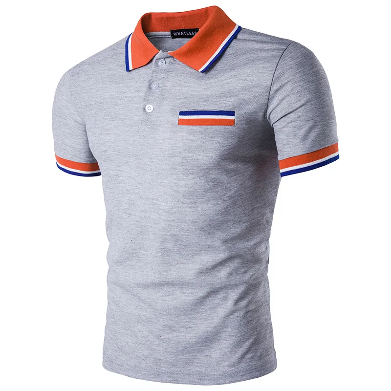 

High Quality Mens Polo Shirts Summer Fashion Men's Solid Casual Simple Personality Stripes Slim Fit Streetwear Polos Shirts