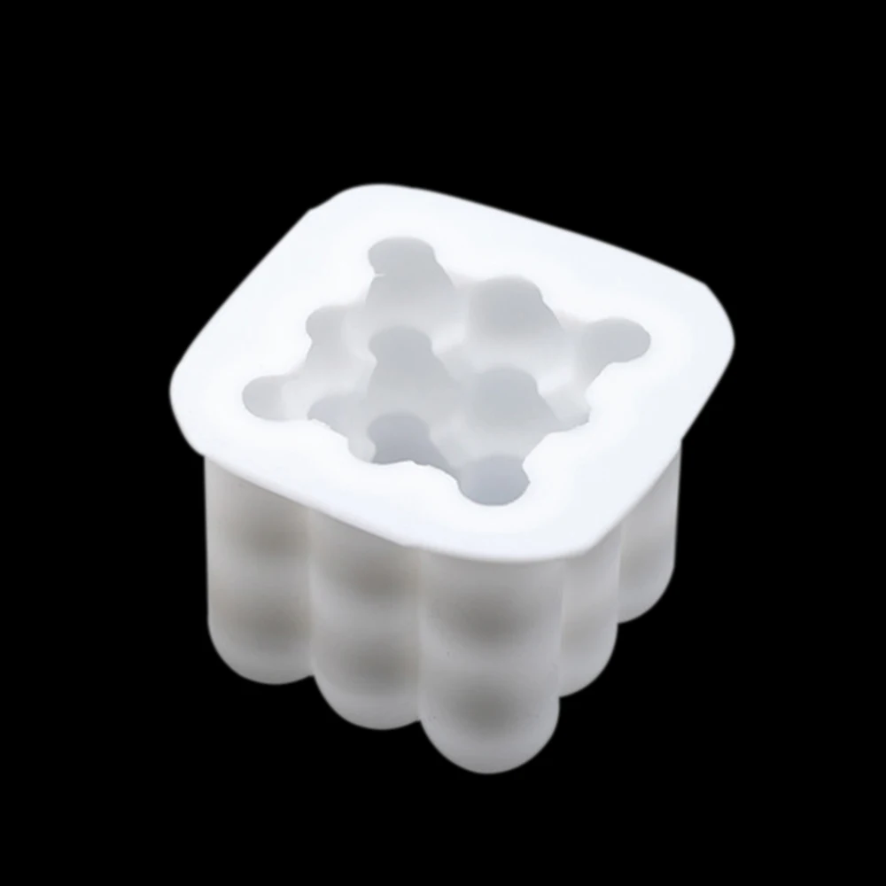 3D cube candle silicone mold small cake fondant for baking car pendant plaster | Дом и сад