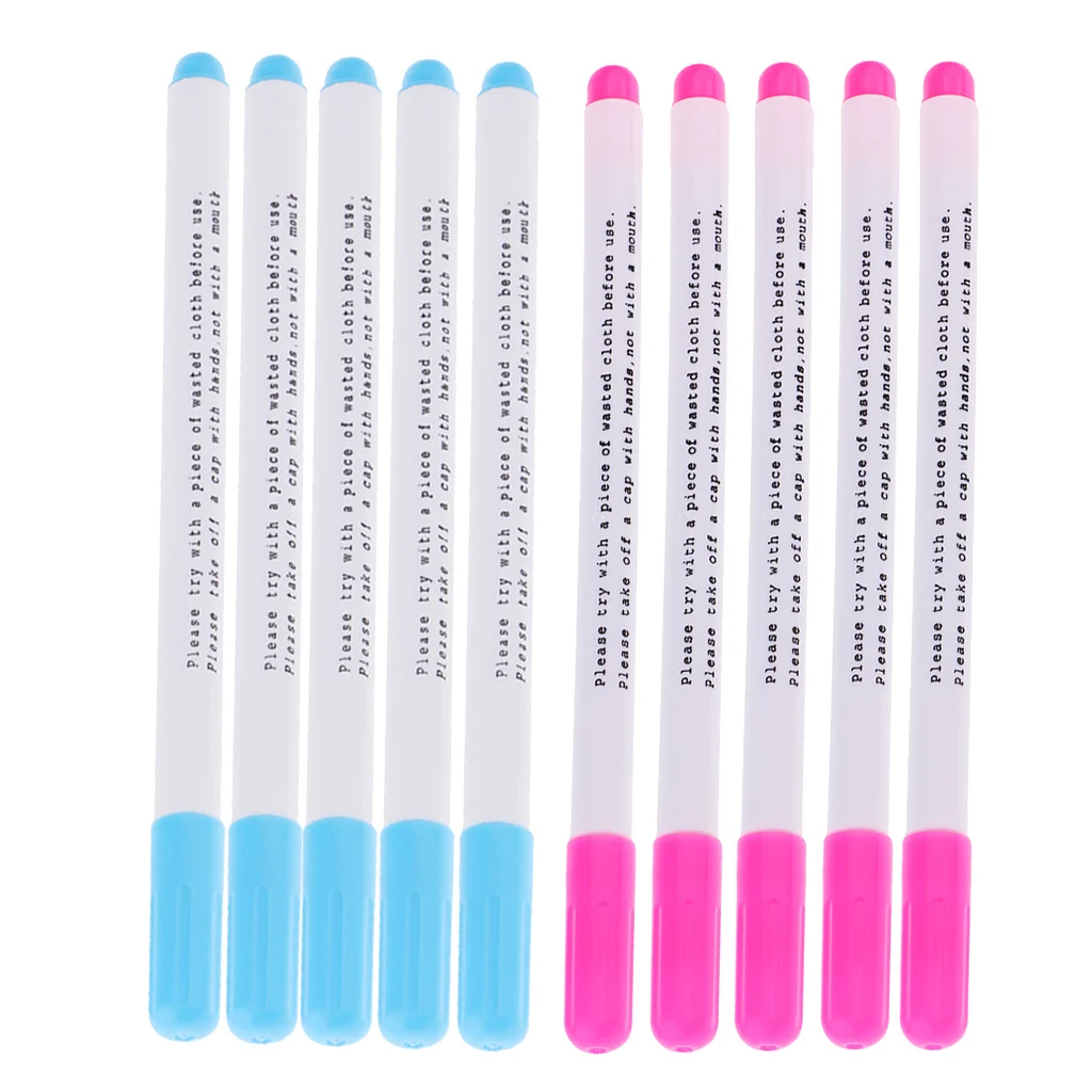 

10Pcs Air Erasable Pen Fabric Markers for Embroidery Cross-stitch Sewing