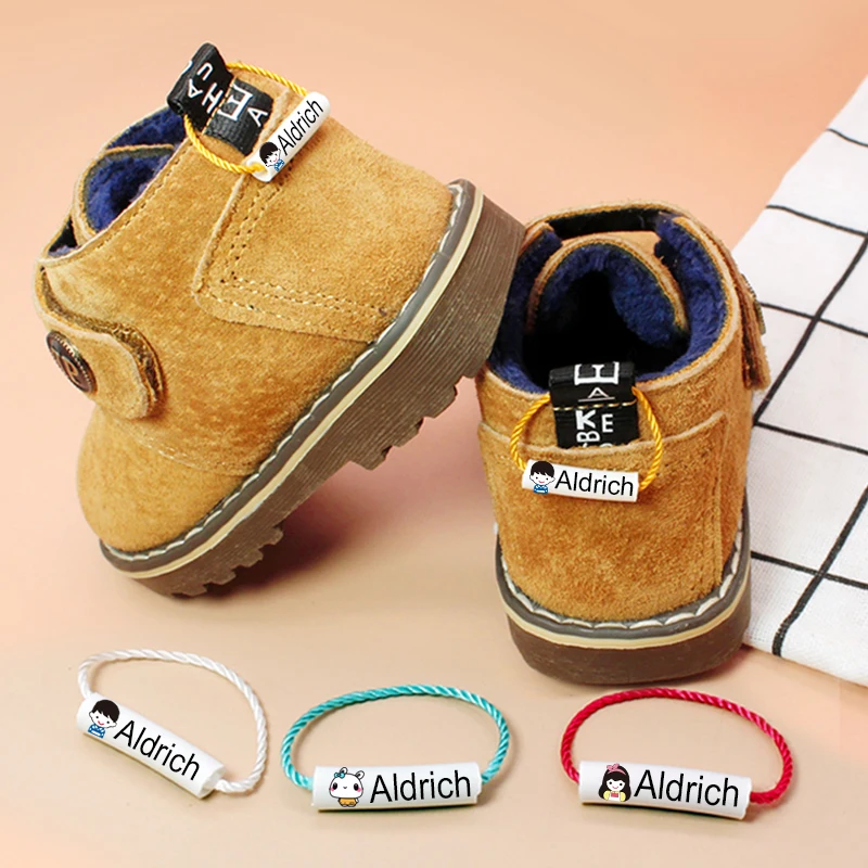 customized-name-ring-waterproof-baby-shoe-bag-name-sticker-shoe-ring-buckle-kindergarten-name-buckle-pendant
