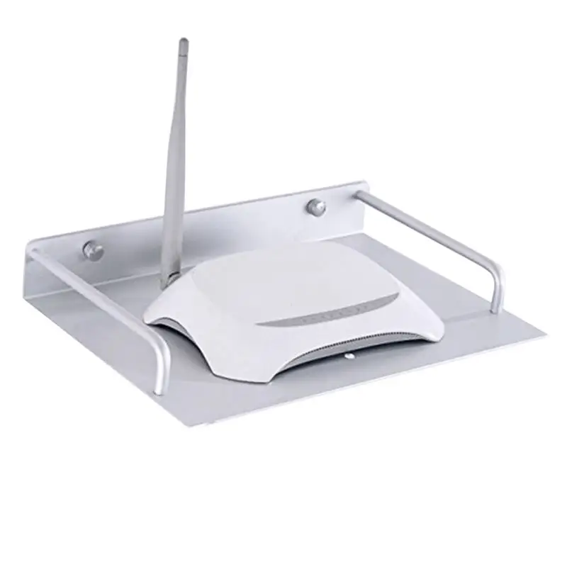 TV Box Router Set-top Boxes Mini PC DVD Player Single-layer Space Aluminum Wall Mount Storage Shelf Bracket Holder Stand Rack |