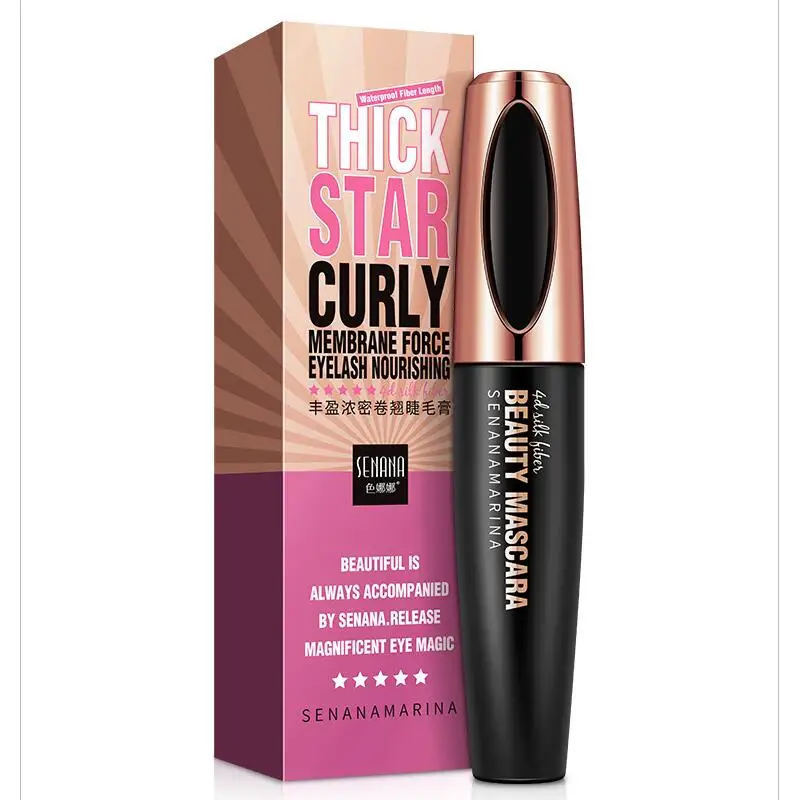 Тушь для ресниц водонепроницаемая черная густая завивка полный