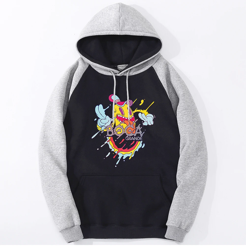 

Personalized Graffiti Letter Printing Hoodie Women Fashion Fleece Raglan Sleeve Clothing Autumn Fleece Pullover Sweatshirt Loose