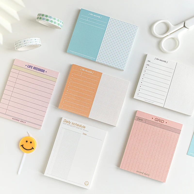 

Блокнот для записей, 2 дюйма, шт./упак., простой стиль, для ежедневной жизни, декоративный блокнот для сообщений, канцелярские принадлежности,...