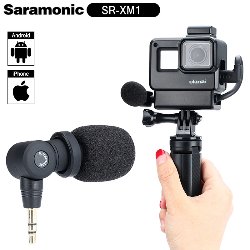 Saramonic SR-XM1 3 5 мм беспроводной микрофон GoPro Vlog Video конденсаторный для Hero 8/7/6/5 DJI Osmo Action