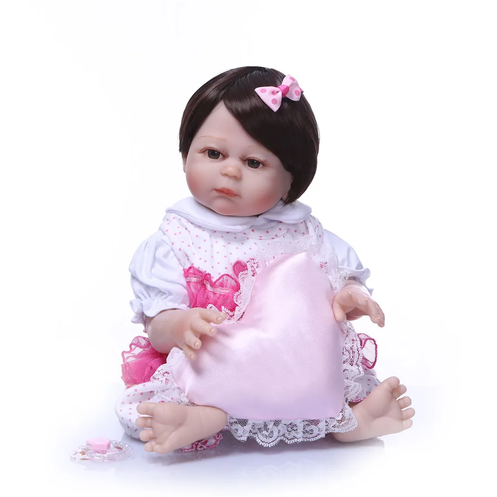 

Bebe reborn doll 50cm full soft silicone reborn baby dolls com corpo de silicone menina realistic toddler girl dolls toys gift