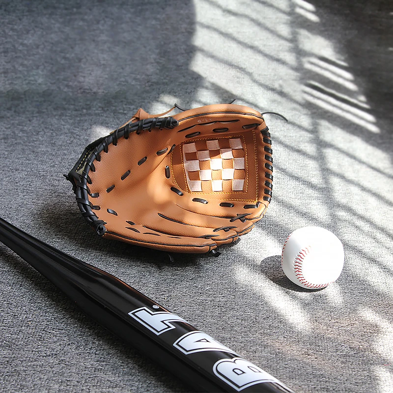 Бейсбольные перчатки Новый Портативный темно-коричневый прочный Для мужчин