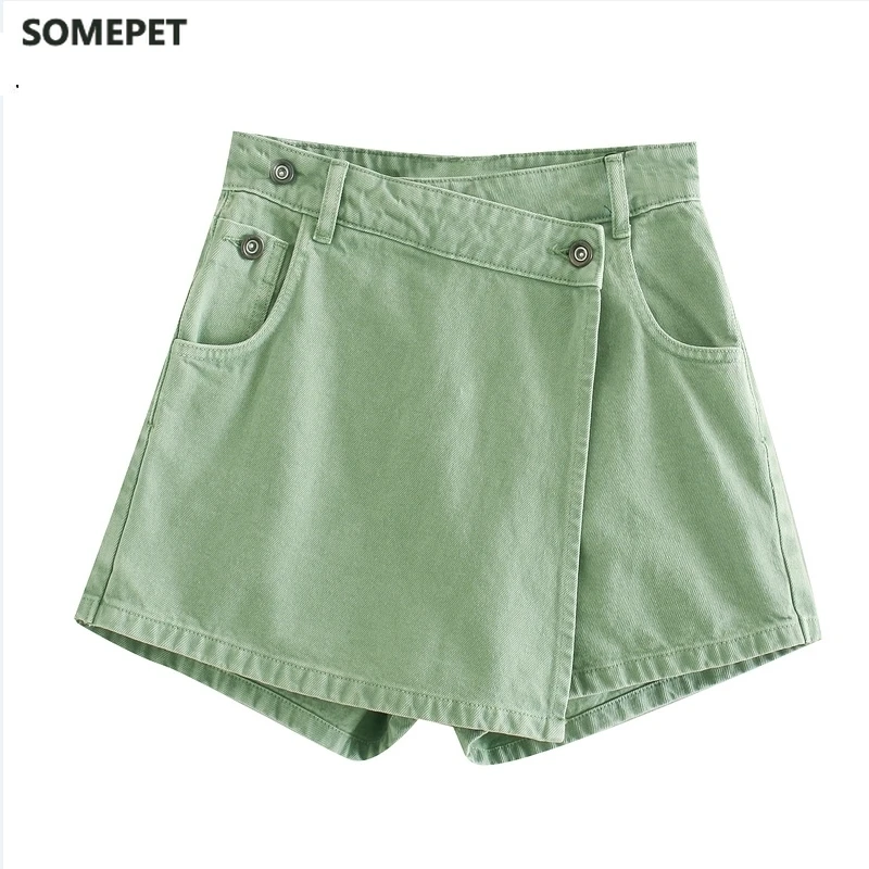 

New women vintage pockets broken hole leisure Shorts skirts ladies casual slim zipper hot shorts chic pantalone cortos