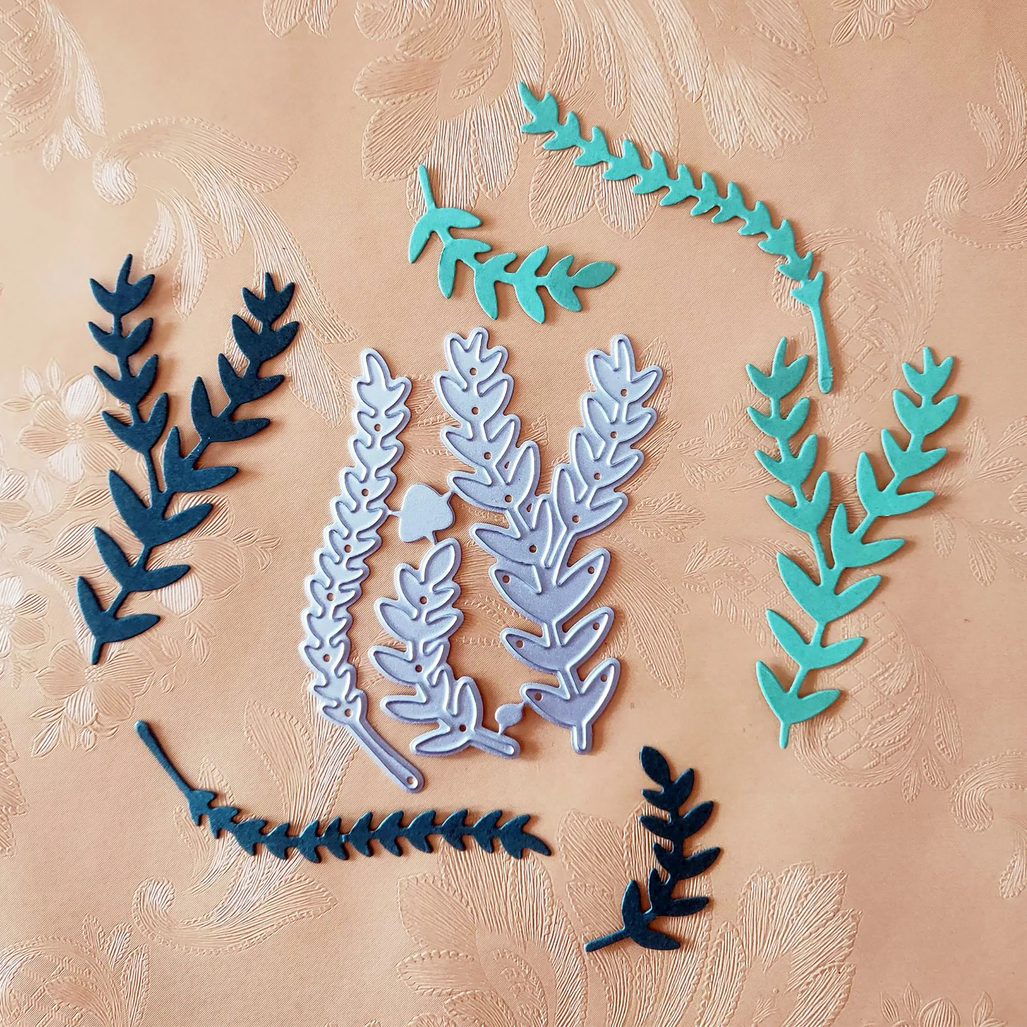 Режущие штампы водорослей цветы трава металлический трафарет тиснение создание