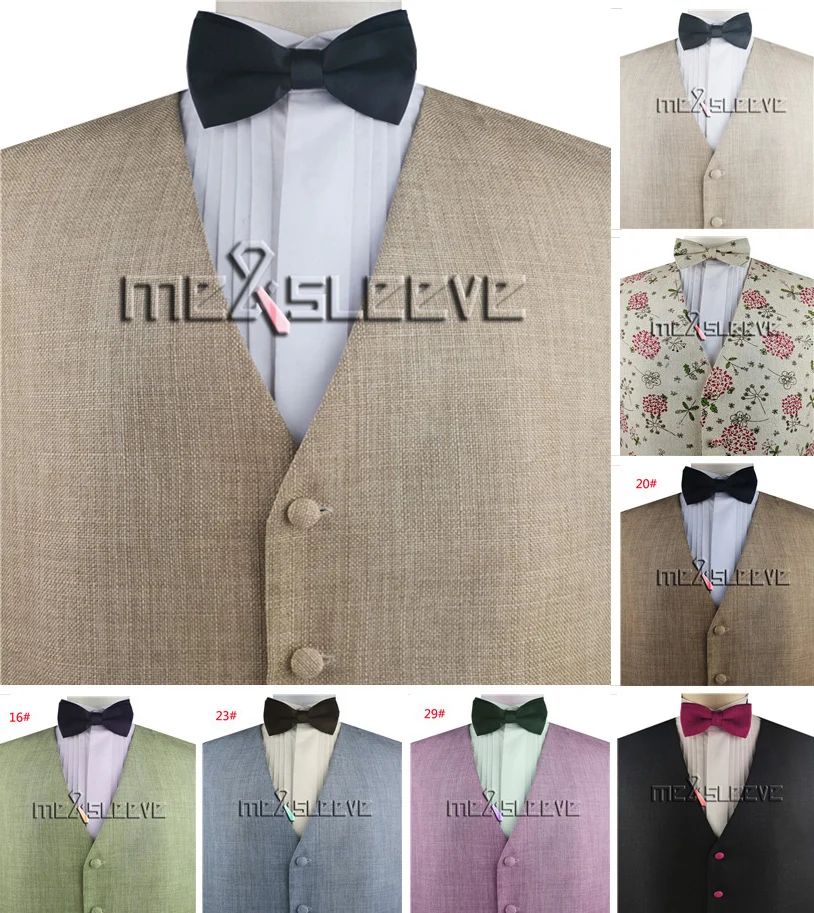 Классический мужской льняной смокинг жилет для свадьбы | Мужская одежда