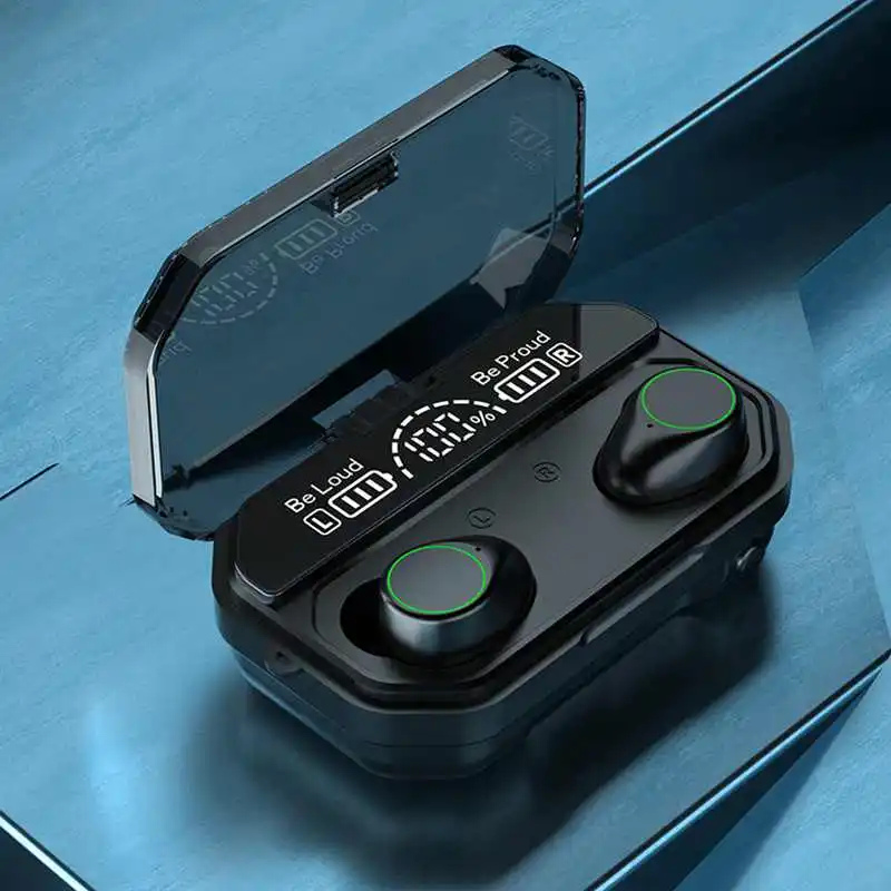 

New Earphones Bluetooth 5.1 2000mAh Charging Box Wireless Headphone Headsets With Microphone Earphone bluetooth