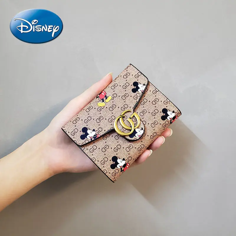 

Disney Ms. Mickey Mouse Wallet Fashion Short Cut Cute Small Coin Purse Cartoon Card Bag Coin Purse Storage Bag