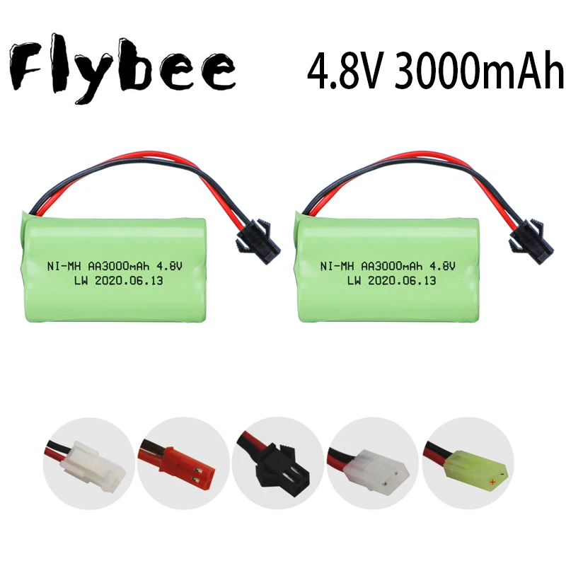 Обновление 4 8 v 3000 мА/ч никель-металл-гидридного Батарея для игрушечных моделей