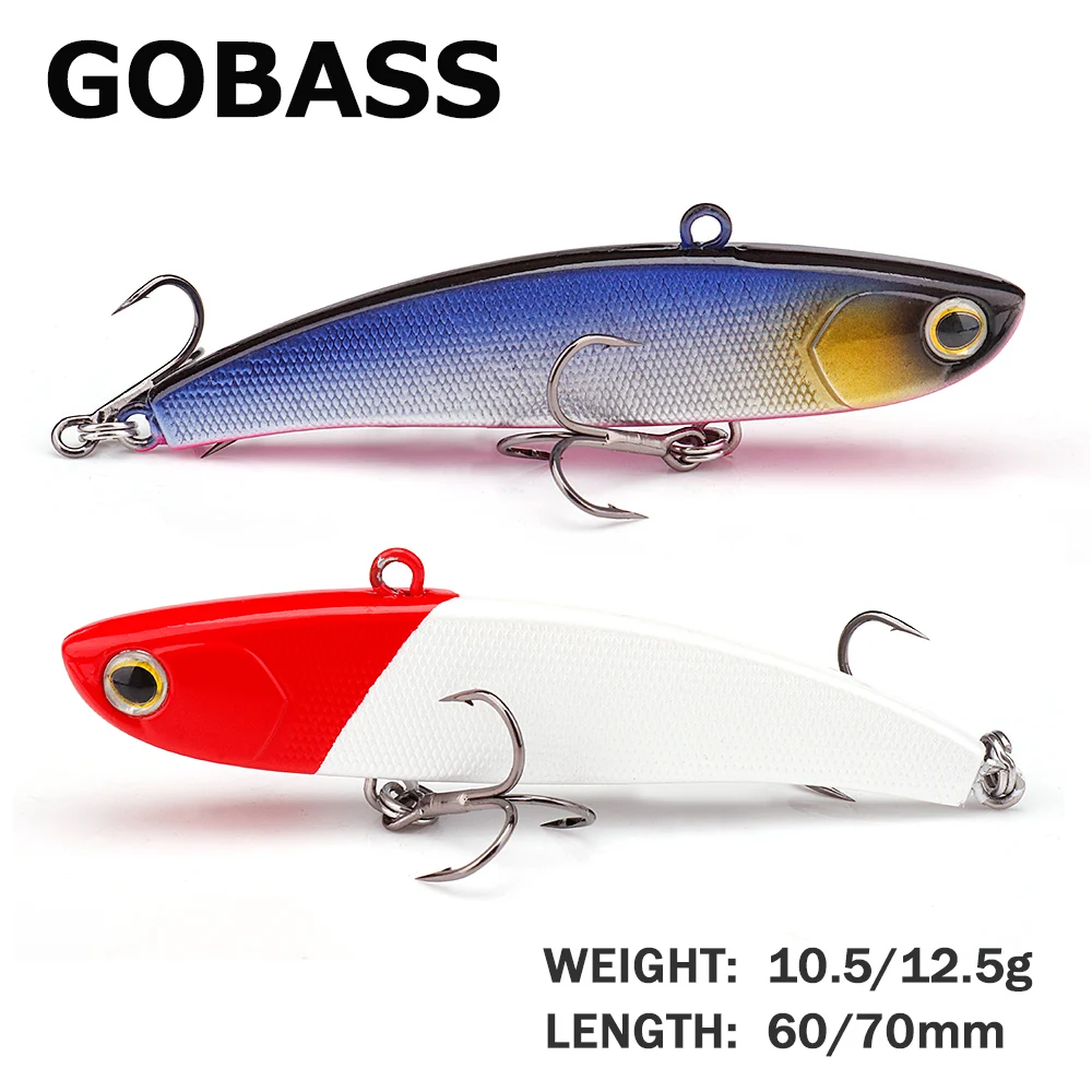 

GOBASS Lipless Lure Crankbait Fishing Bait Rattlin Pike Wobblers 60/70mm Vibration Fishing Lures Sinking Metal VIB Hard Baits