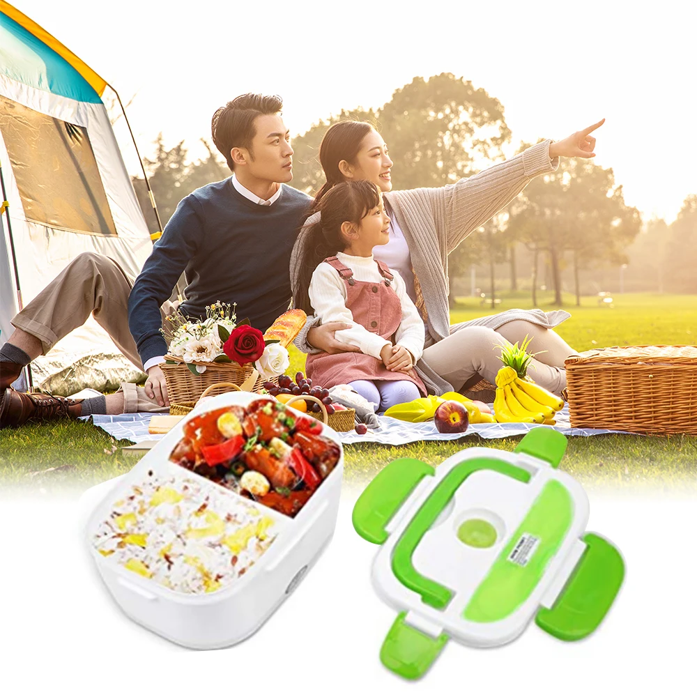 

1 Pcs Portable Electric Heating Lunch Box Bento Food Warmer Heater Home Supplies