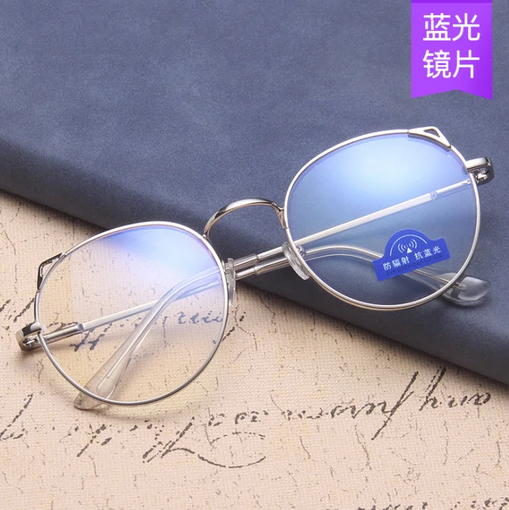 Кошачьи уши анти синий светильник очки для женщин металлическая Тонкая оправа