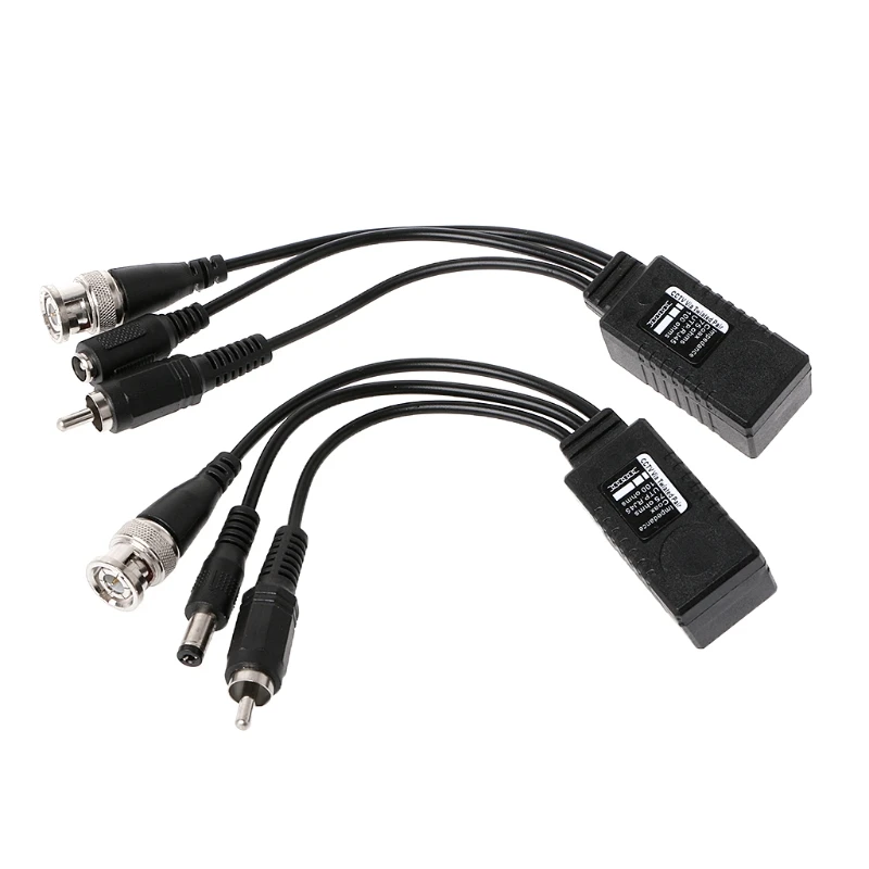 

1 Pair BNC To RJ45 Passive Video Power + Audio Balun Transceiver For CCTV Camera