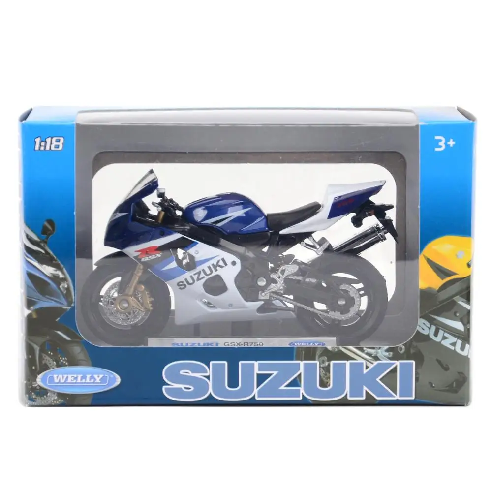 Welly 1:18 Suzuki GSX-R750 литые под давлением автомобили коллекционные хобби модель