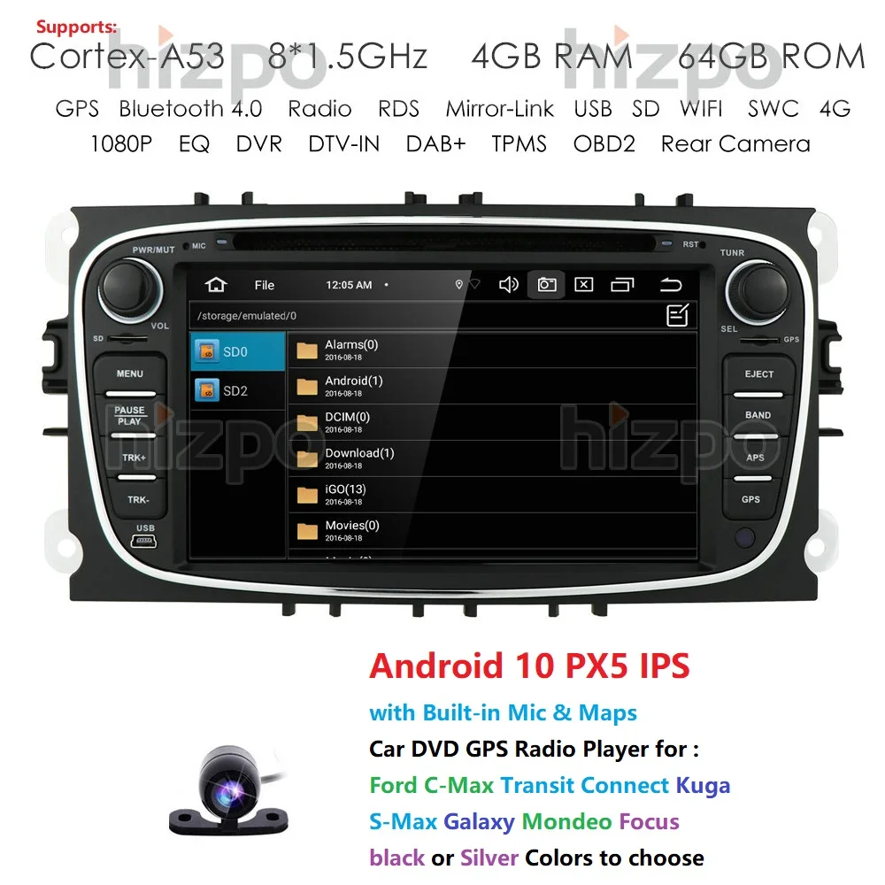 Verkauf Octa Core Android10 Auto Radio Multimedia-Player Für Ford Focus S-Max Mondeo Galaxy C-Max Kuga Transit Verbinden GPS 2din Video DSP