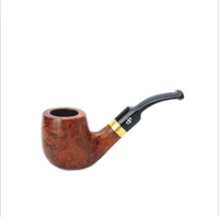 high quality briar wood tobacco pipe with carbon filters short stem cigarettes smoke pipe wood pipe smoking accessories for men