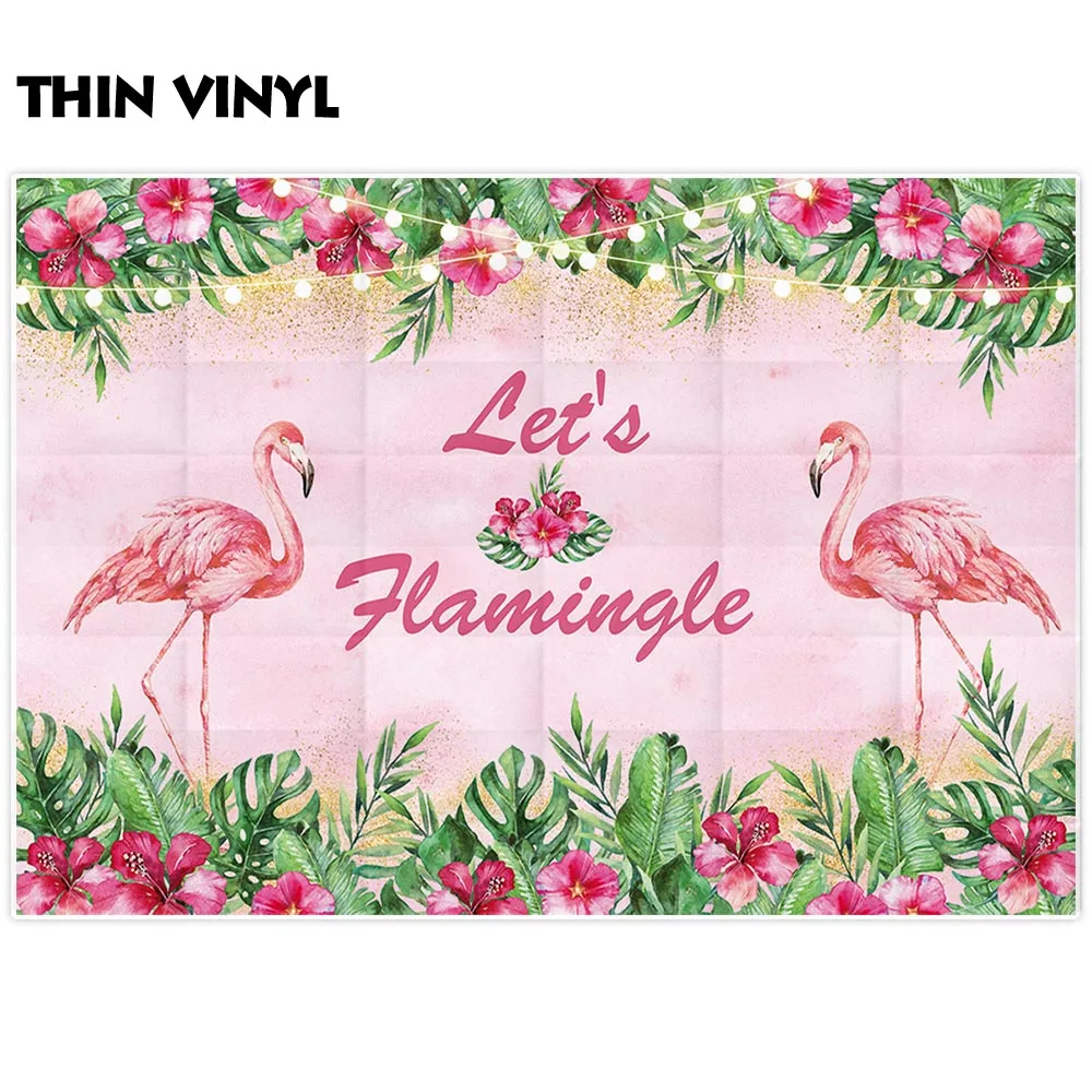 Allenjoy фон для фотосъемки с изображением фламинго Тропический Розовый День