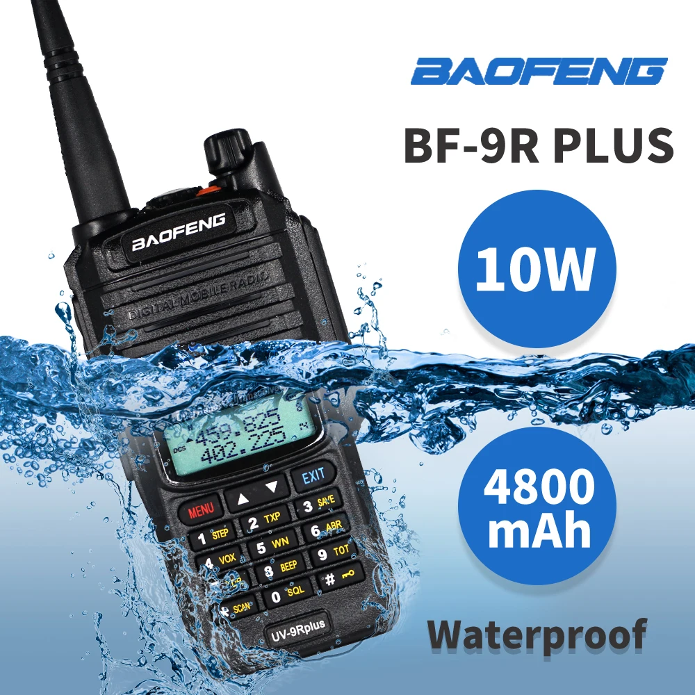Высокая мощность 10 Вт UV-9R плюс Водонепроницаемый IP68 Baofeng профессиональная рация