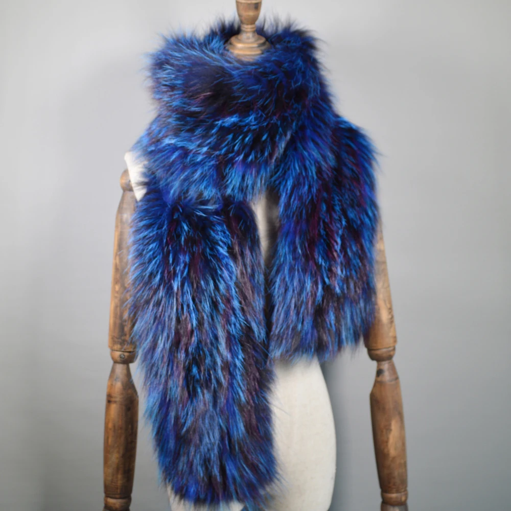 2020 длинный стильный высококачественный Женский шарф из натурального Лисьего