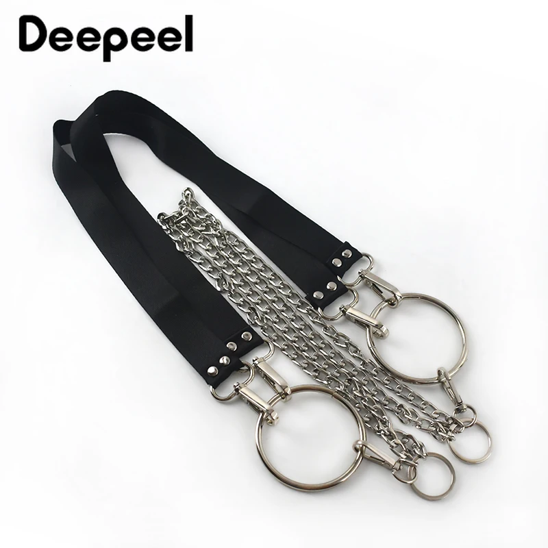 Deepeel 1 шт. 2 5*100 110 см унисекс цепь черного металла подтяжки в стиле панк хип хоп с