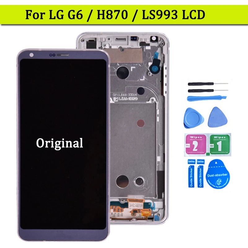 

Original For LG G6 H870 LCD Display With Touch Screen Digitizer Assembly For LG G6 H870DS H872 LS993 VS998 US997 LCD With Frame