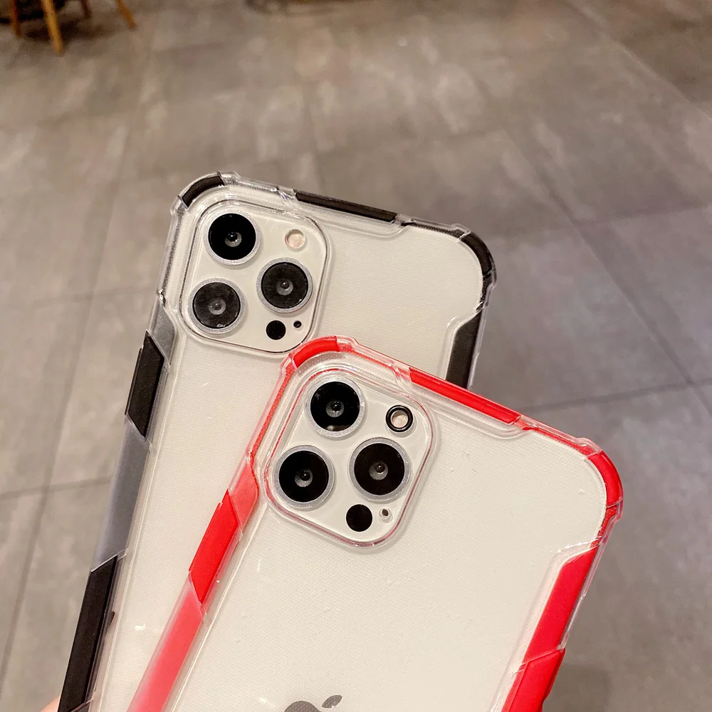 

Luxury Clear Phone Case For iPhone 12 Mini 11 Pro Max X XR XS 6 6S 7 8 Plus SE 2020 Shockproof Bumper Transparent Cover Coque