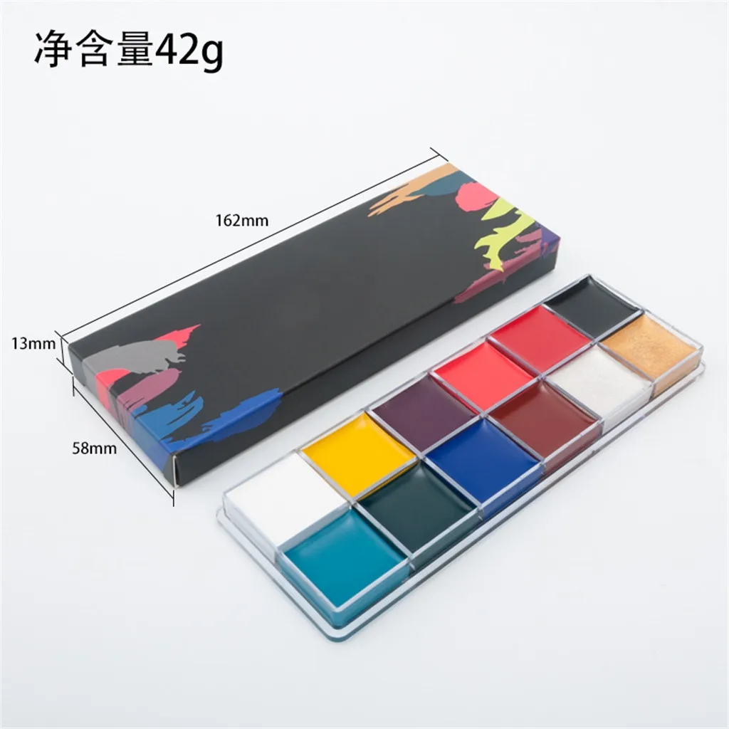 12 цветов краска для лица тела масляная набор макияжа Хэллоуина вечерние НКИ