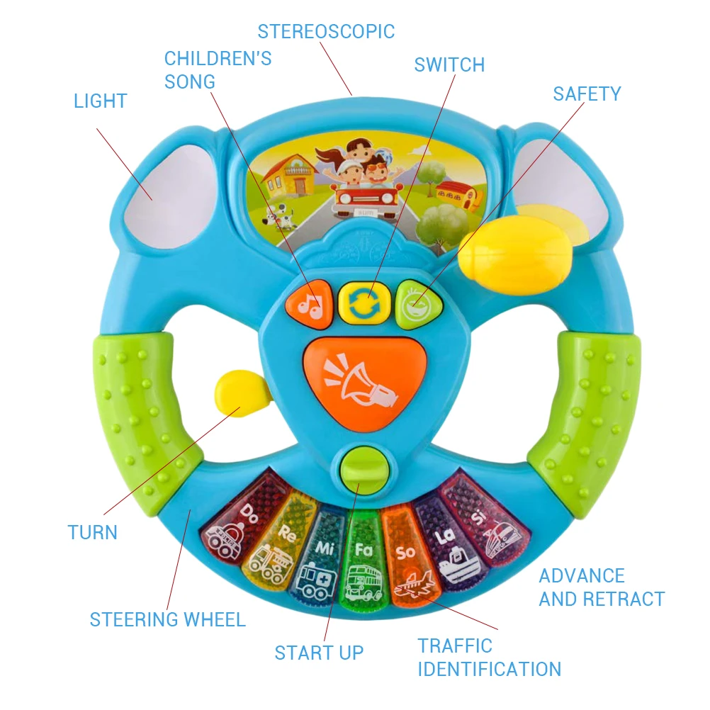 Детская руль музыкальный игрушечный инструмент игрушка погремушка раннее