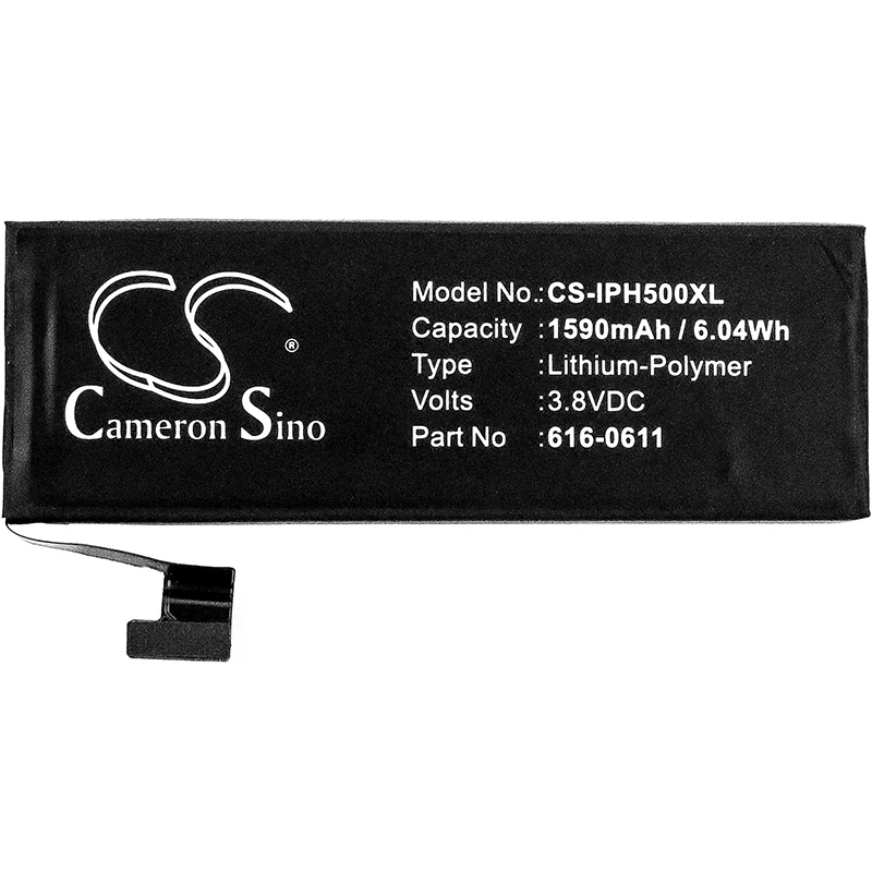 Обновленная батарея Cameron Sino для Apple 616-0612 A1428 A1429 iPhone 5 16 GB 32GB 1590 mAh/6.04Wh | Мобильные
