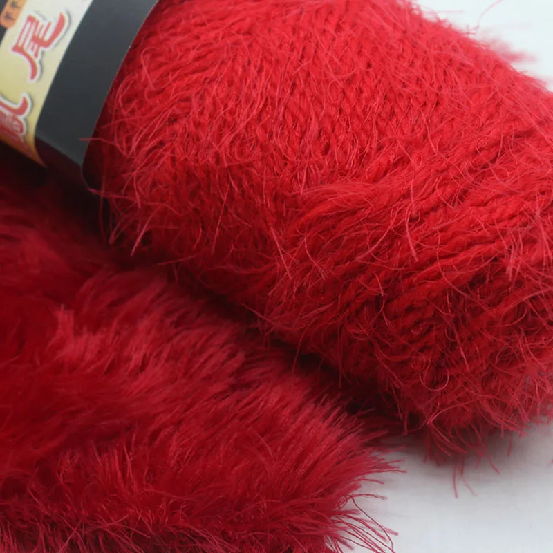 1 шт. = 80 г двухсторонняя длинная пряжа из мягкого норкового кашемира ручная вязка