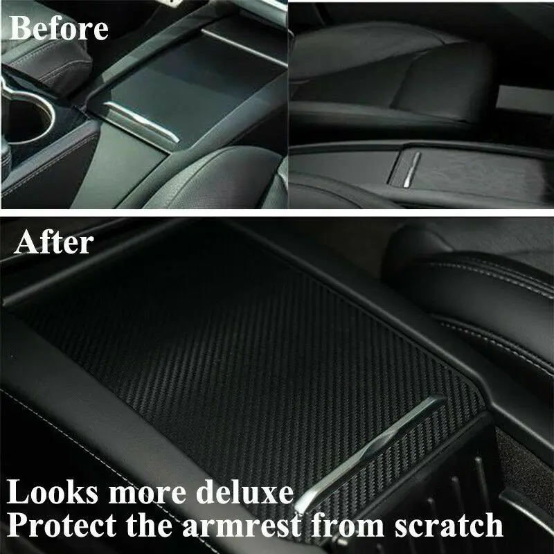 

Paper Anti-collision Sticker Protector Console Armrest Carbon Fiber Style
