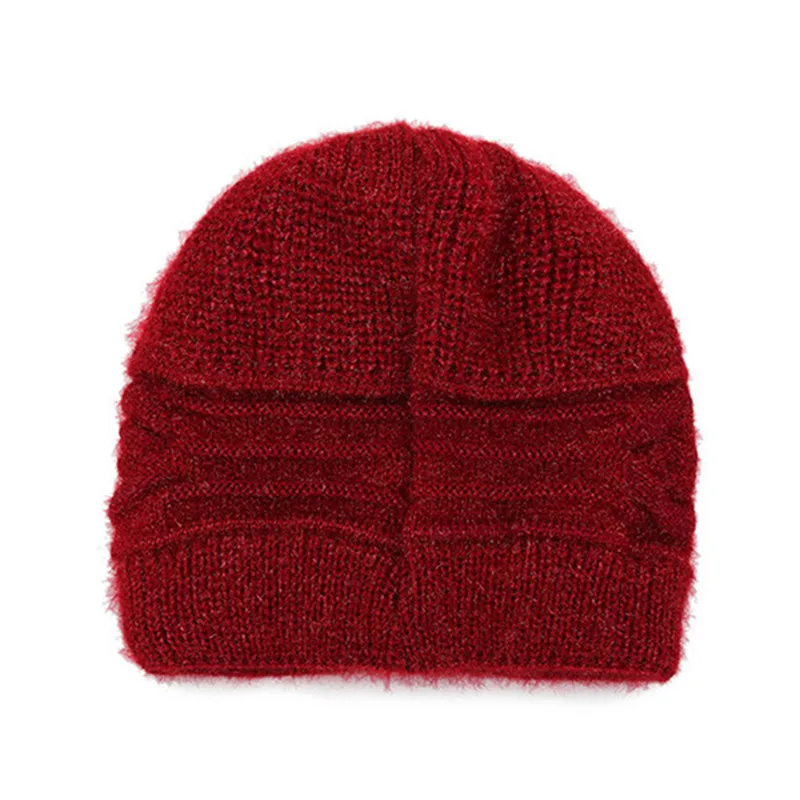 

XdanqinX Women's Winter Hats Beanie Knitted Hat Plush Thick Beanies 2019 New Fashion Brands Winter Women Warm Beanie Multicolor