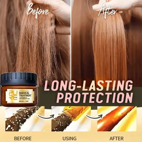 Magical keratin Hair Treatment Mask 5 Seconds Repairs Damage Deep Root for Silky | Красота и здоровье