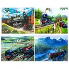 GATYZTORY набор для самостоятельного раскрашивания по номерам, поезд, пейзаж, Раскрашивание по номерам для взрослых, ручная роспись ed, Декор, искусство