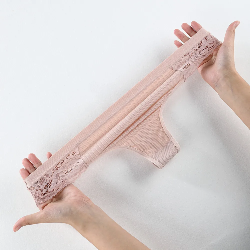 

New T-back Underwear For Women Sexy Thong Panties Female Seamless Lace Lingerie Women G String Thong Plus Size Underpants Solid