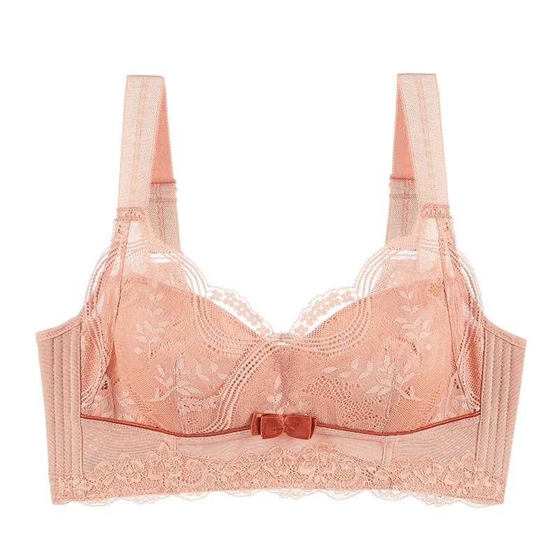 

YueYanni sexy underwear no steel ring thin section big breasts small bra full cup breast support anti-sagging bra women